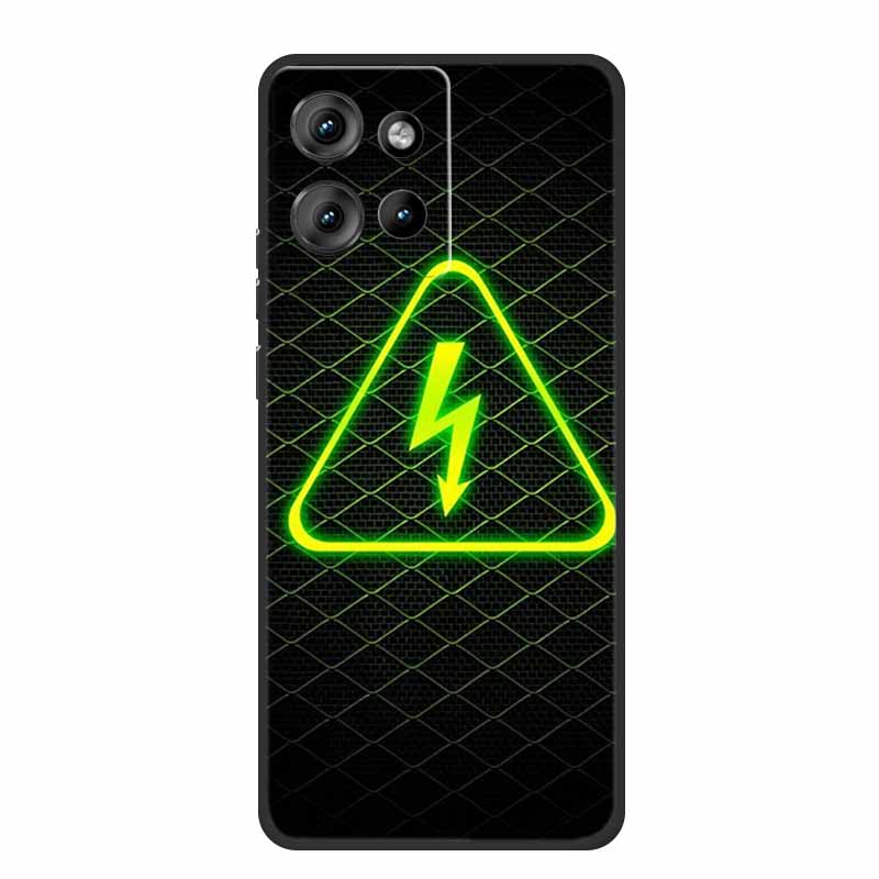 Handyhülle Für Motorola Moto G 2025 Hülle Cartoon Schwarzes Silikon Weiches TPU Rückseite Für Motorola Edge 50 Neo S50 G75 Hülle G 75