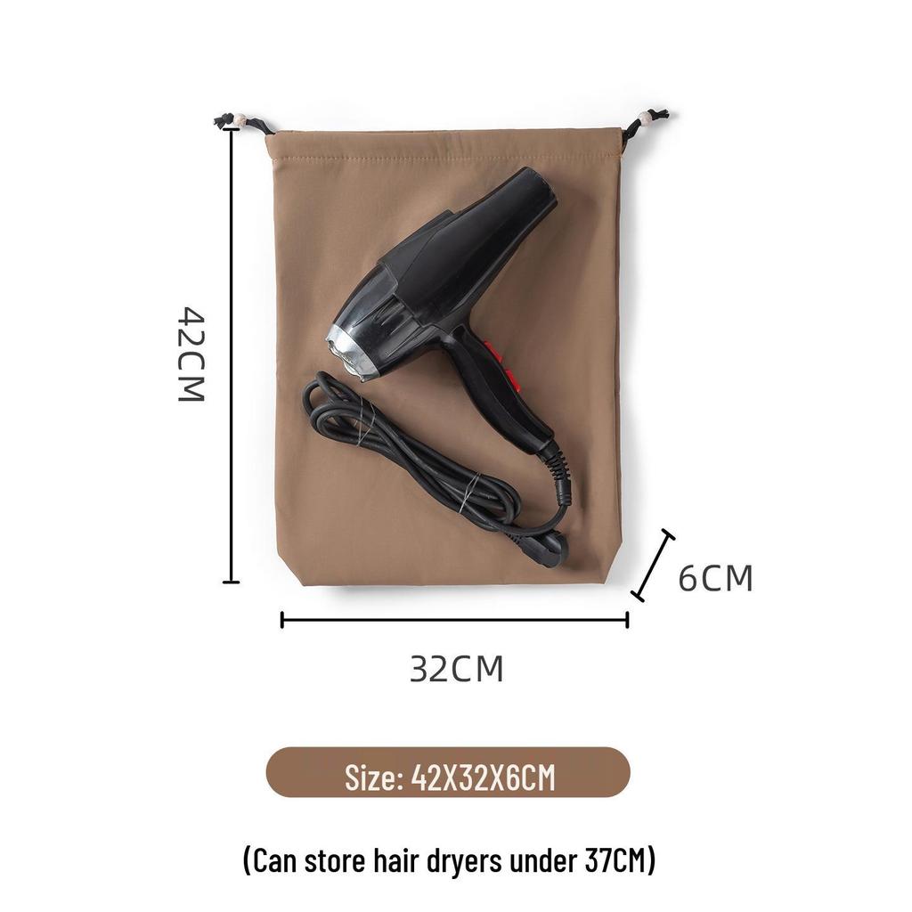 Large Waterproof Nylon Travel Bag for Hair Dryer, Underwear, and More
