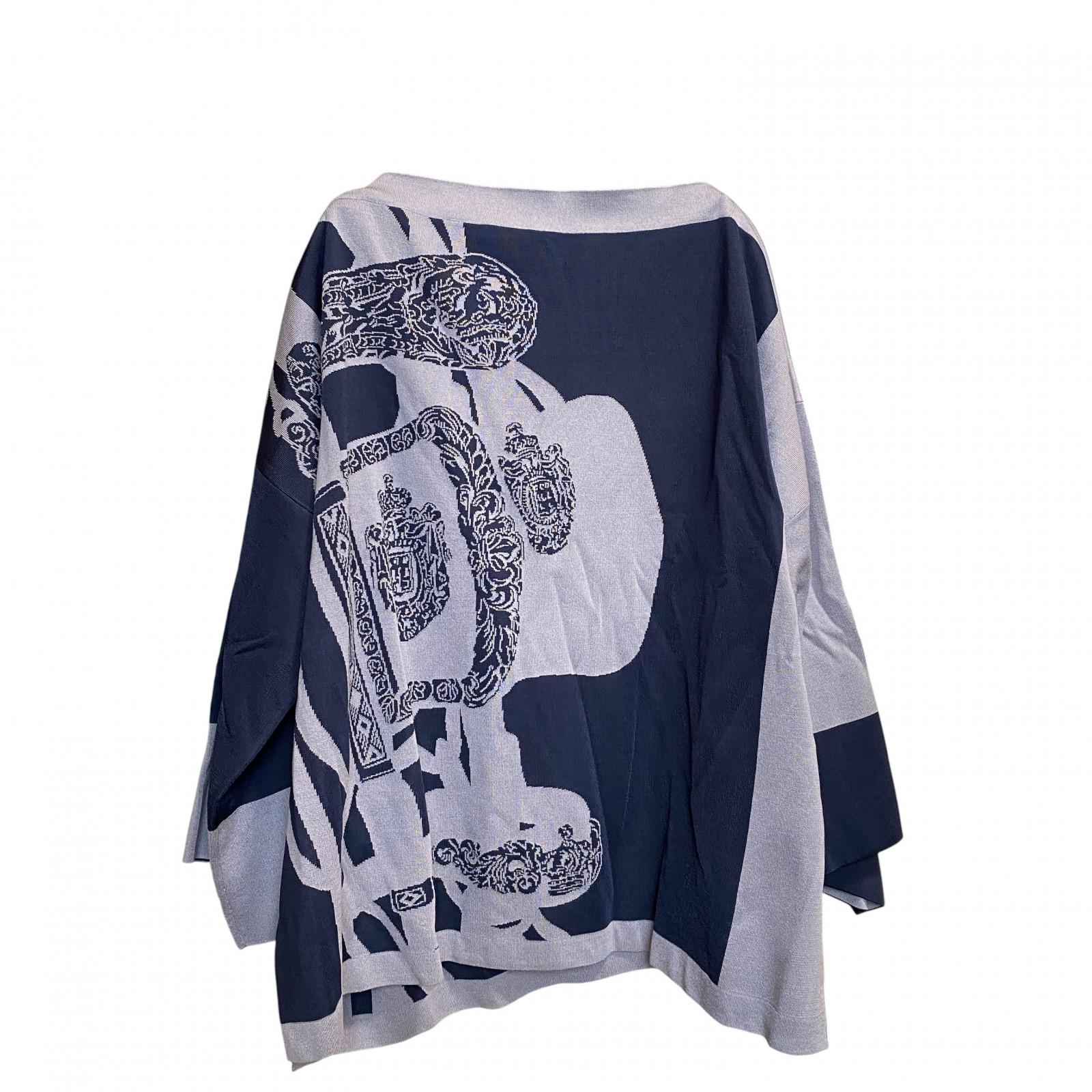 

Вживаний HERMESCut Темно-синій/сірий Віскоза/шовк Жіночий