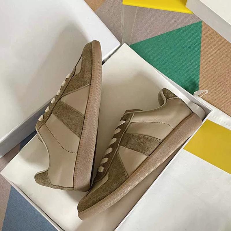 Koe Mannen's Dagelijkse Veterschoenen Duitse Trainingsschoenen Designer Schoenen Koppel's Geblokkeerde Dames Platte Suède Kleur Fris Meod Schoenen Leer 40 blue