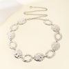 European and American versatile metal pleated ring chain waist chain female simple punk wind ripple ring body chain