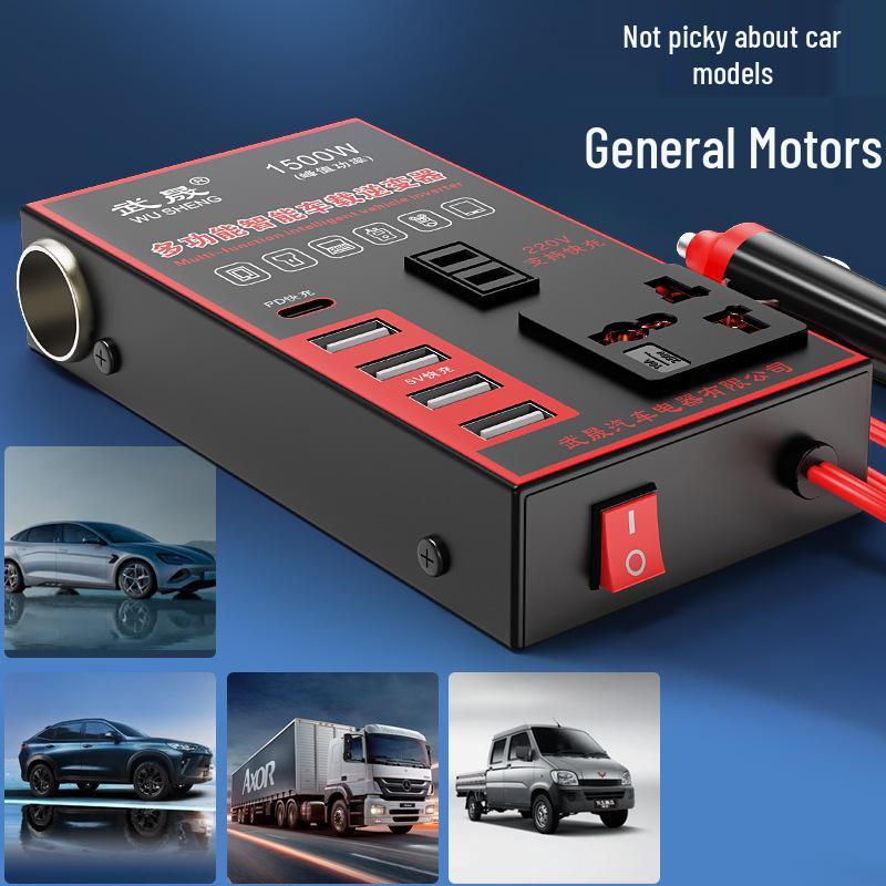 Truck and Car Inverter: 24V/12V to 220V High-Power Multifunctional Charging Converter