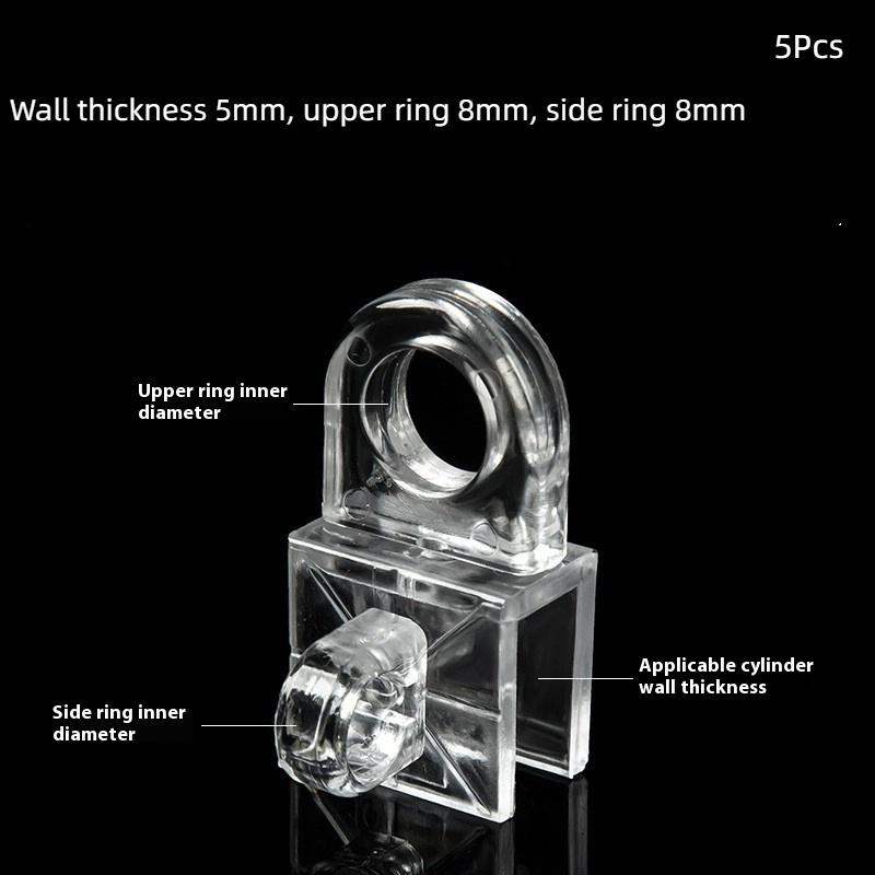 5Pcs Aquarium Fixing Clip Fish Tank Air Mini Water Pipe Clamp Holder Line Tube Oxygen Hose Pump Power Cord Finisher Buckle