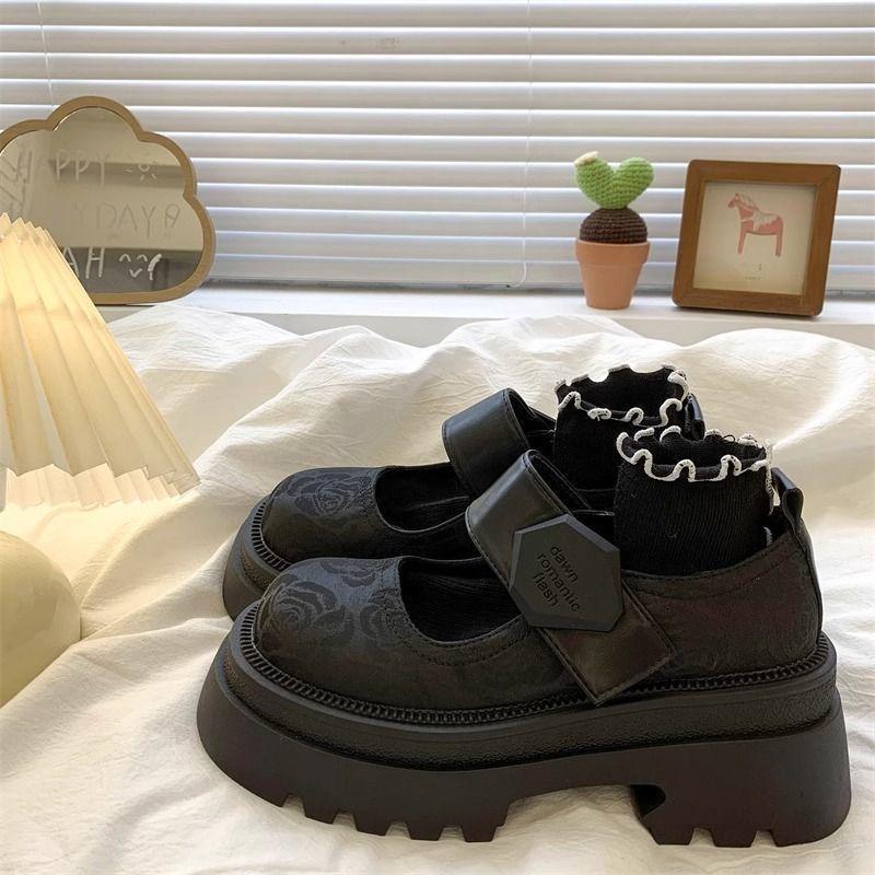 College style fried street high value women single shoes temperament lady Internet celebrity year comfortable Mary Jane shoes