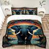 3pcs Elephant Art Print Duvet Cover Set -Includes 1 Duvet Cover and 2 Pillowcases, No Quilt Core, All-Season Home Decor  yy251111128
