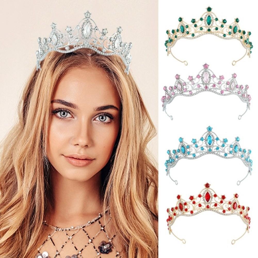 Baroque Queen Princess Crown Rhinestone Prom Jewelry New Crystal Tiara  Wedding Party