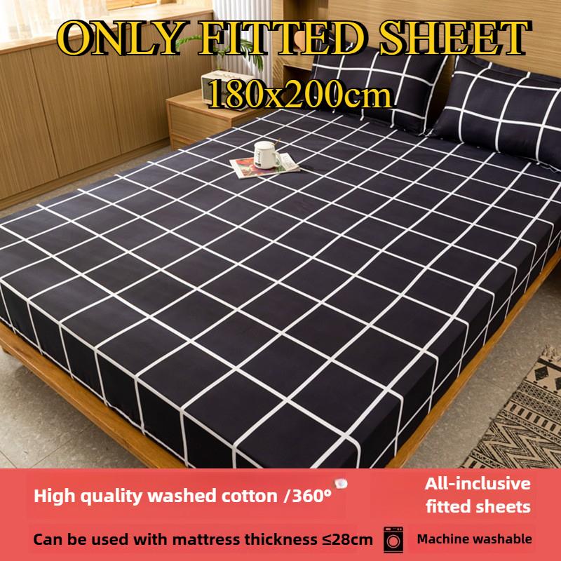 Sábana Bajera No se decolora No hace bolitas Sábana de una pieza Antideslizante Multiespecificación Ropa de Cama Cubrecama Protector