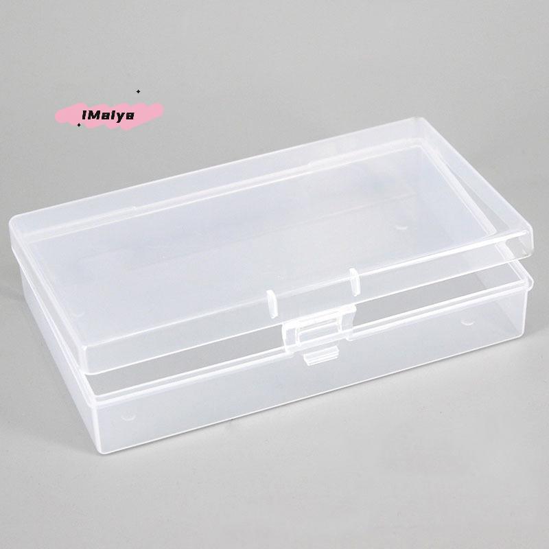 M-Rectangular Transparent Lockable Plastic Storage Box PP Packaging Parts Box Stationery Organizer with Lid for Office & School