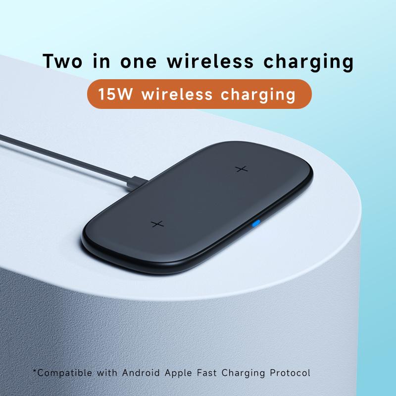 Încărcător Wireless YN-102 Pad de Încărcare Dual pentru iPhone AirPods Samsung