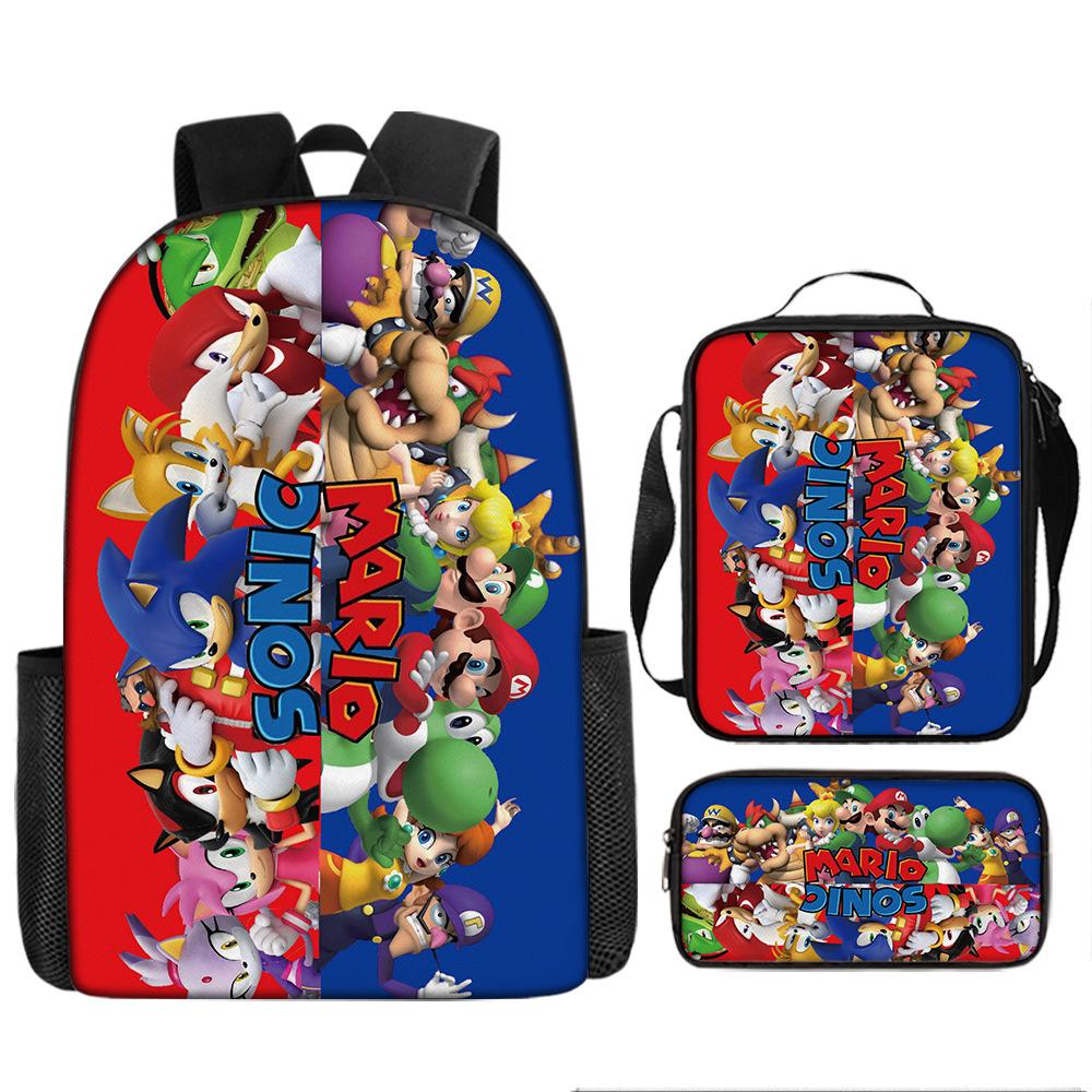 Mario, Primary And Secondary School Schoolbag, Children'S Backpack, Cartoon Satchel.