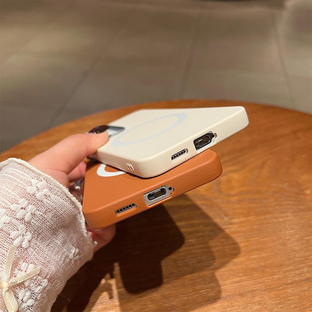 For Samsung Galaxy S25/S24 Phone Cases Leather Texture TPU Back Cover Support Wireless Charging