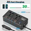 200W Car Power Inverter DC12V To AC220V with USB Ports for Tablets Laptops and Mobile Devices Long Drives Business Trips