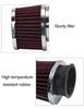 2pcs 55mm Red Motorcycle Scooter Air Filter High Flow Air Pods Cleaner Universal