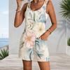 Plus Size Womens Tank Short Romper With Pockets