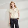 Westlink Women's Polo Collar Embroidered Knit Top