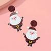 Bling Bling Chunky Christmas Santa Claus Design Dangle Earrings Cute Style Adorable Christmas Ear Ornaments