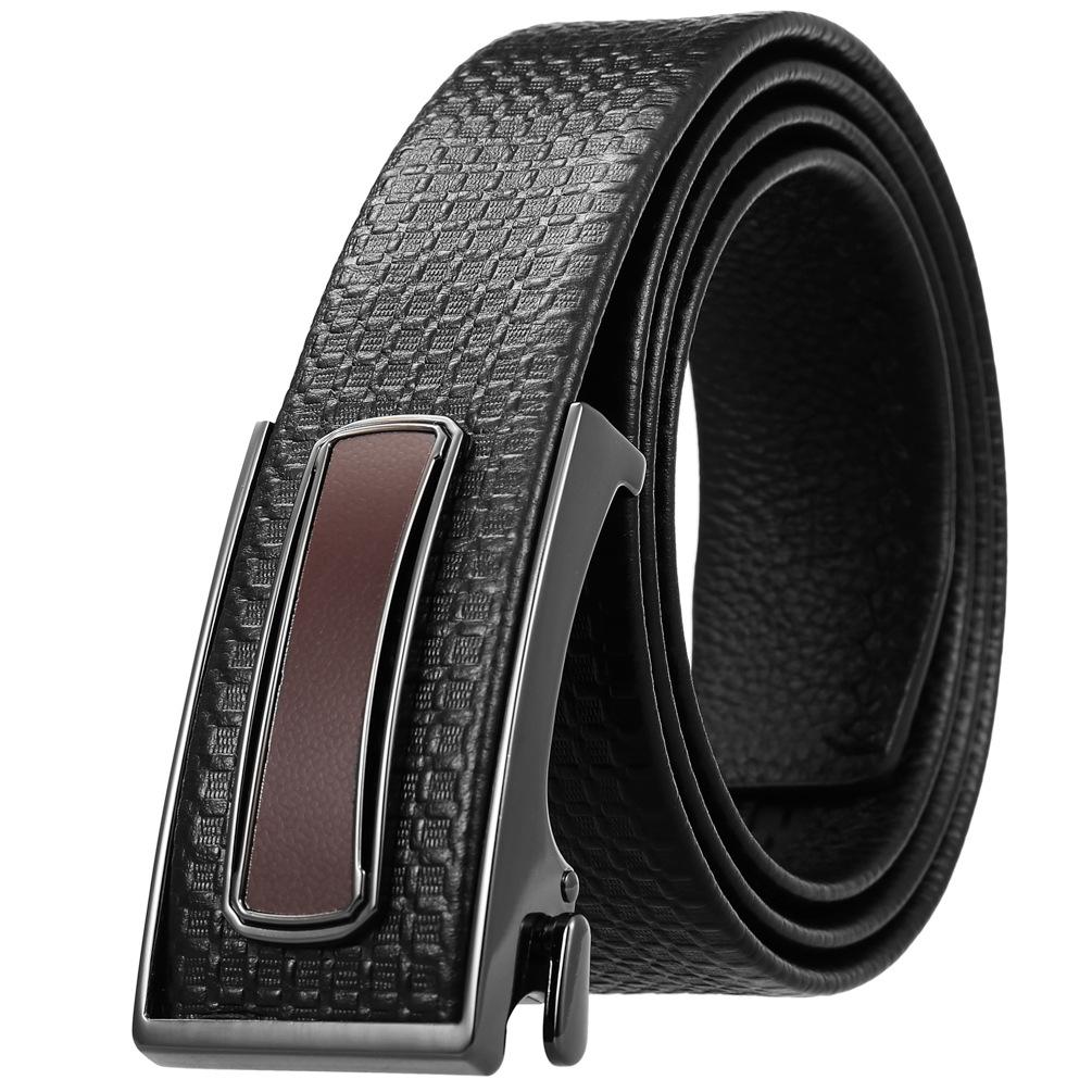 Ceinture tendance en cuir de vachette pleine fleur, boucle intérieure ceinture homme Ly36-23018-5