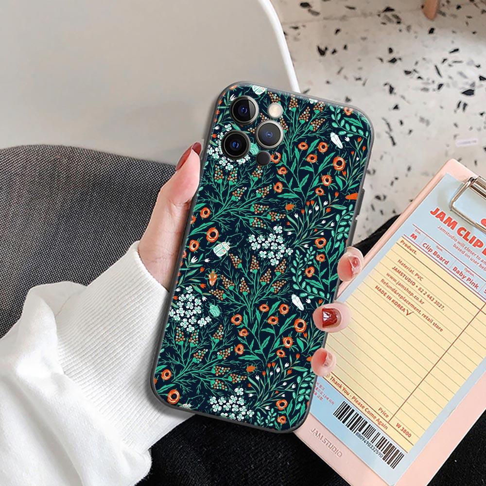 Retro Bohemian European Color Pattern Phone Case for iPhone 14 15 Pro 7 8 Plus SE 2022 11 12 13 Pro Xs Max Mini Cases Soft Cover