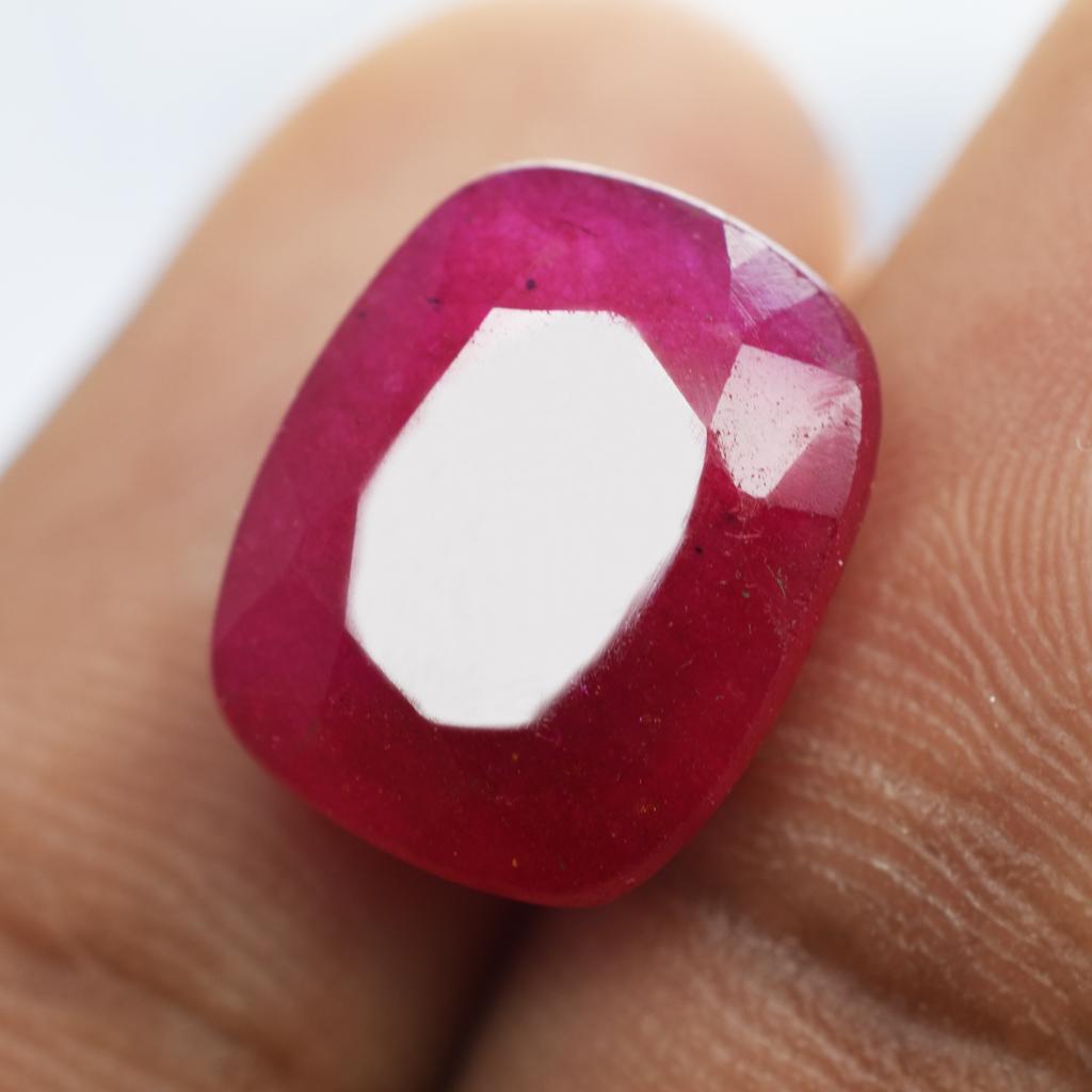 8.15 Ct Cushion Cut Red Ruby Natural CERTIFIED Loose Gemstone Stunning Quality S-986