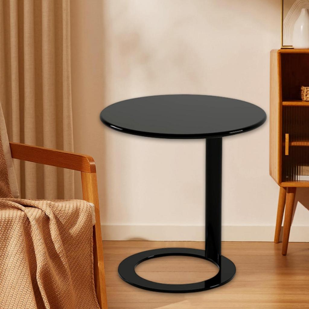 Minimalist Round Accent Side Table Iron Nightstand Modern Small Furniture for Room Sofa Bedside