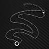 Collier Pendentif en Acier Inoxydable Style Coréen en Forme de U avec Fermoir Mousqueton Chaîne Réglable - Cadeau de Noël