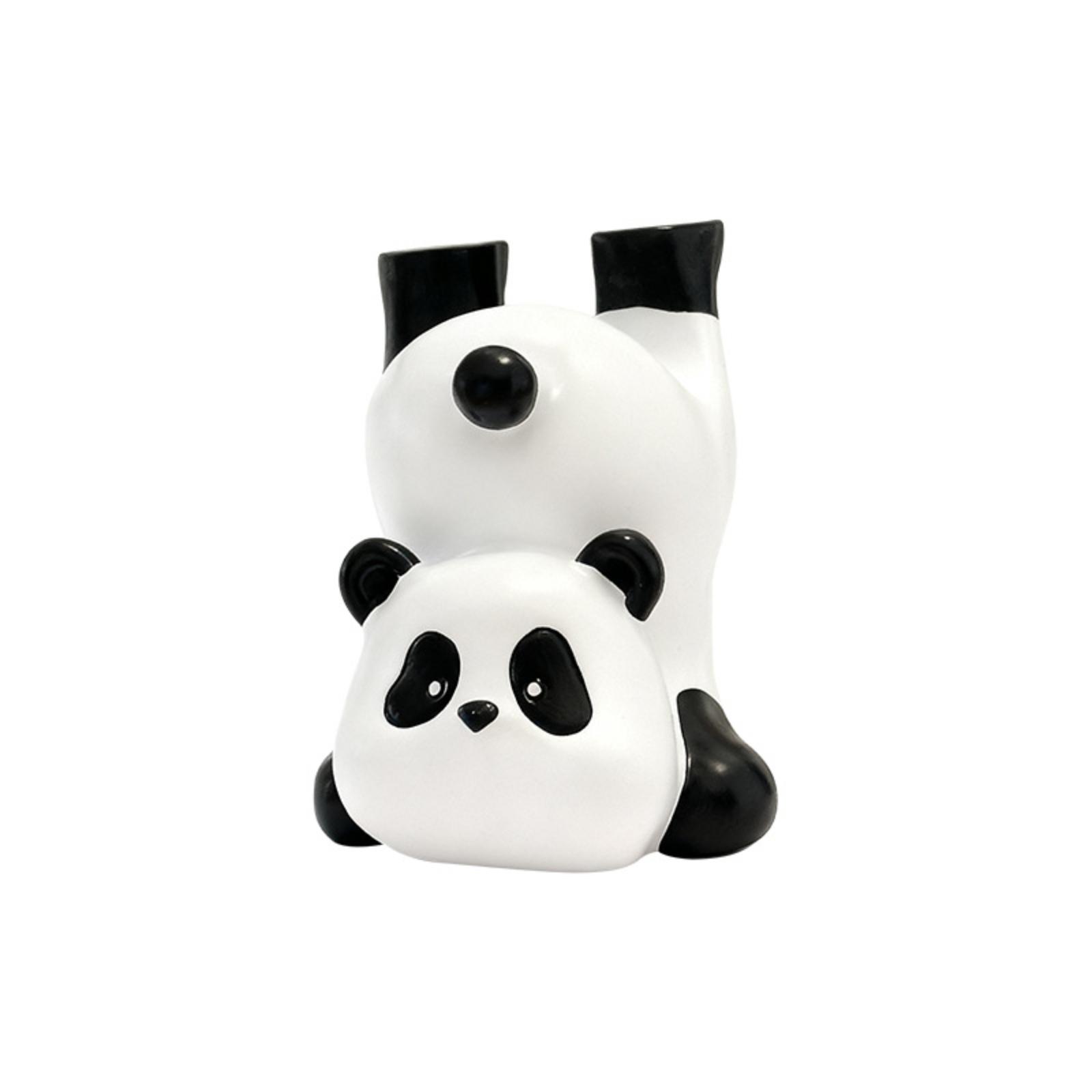 

Creative Desktop Panda Eyeglass Holder Decorative Ornament Unique Animal Shaped Desk Organizer for Home Office Use one size чорний