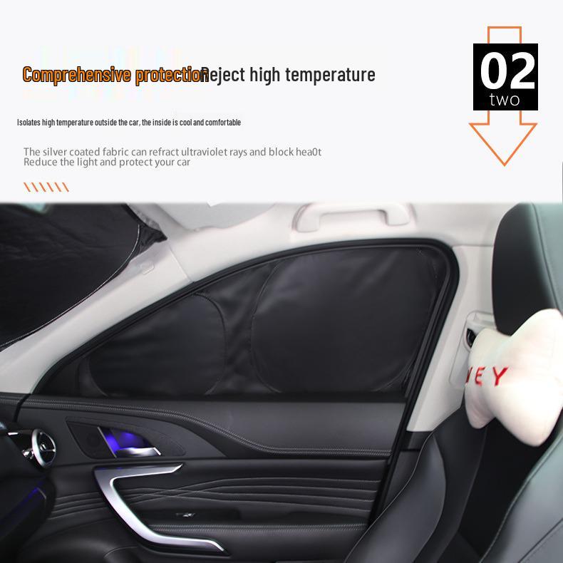New Xiaopeng P7/P7i Sunshade: Opaque Curtain for Camping Privacy, Side Window Sun Protection, and Heat Insulation.