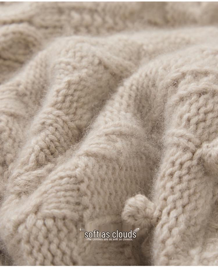 Solid Color Cable Knit Sleeveless Vest - Round Neck, Three-Needle Six-Strand Design, Perfect for Layering in Autumn and Winter