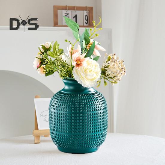 Vaso per fiori in plastica per interni ed esterni moderno portafiori veri secchi contenitore per composizioni floreali soggiorno camera da letto centrotavola decorazione