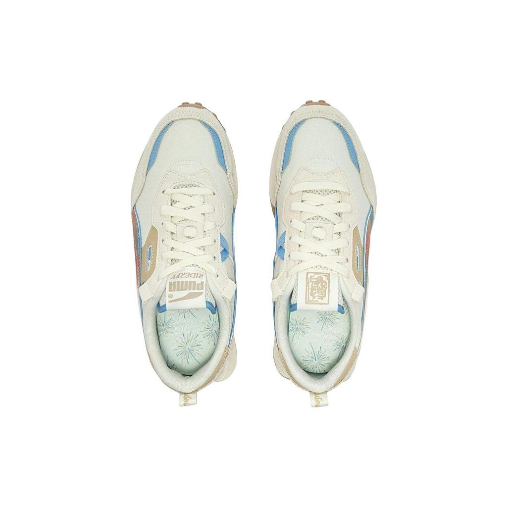 Puma Rider Fv Gradient Flames Fabric Comfortable Sports Low-Top Lifestyle Shoes Unisex Sneaker White Blue 394973-01