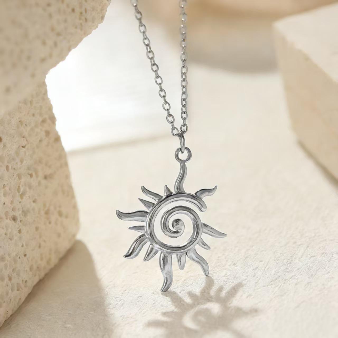 Ожерелье с подвеской  Пламя подсолнуха  - Роскошное многослойное модное украшение