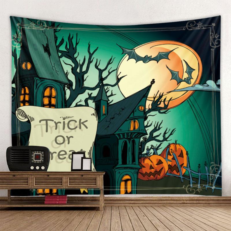 Halloween Wall Decor Backdrop  Party  Covering Tapestry Home Bar