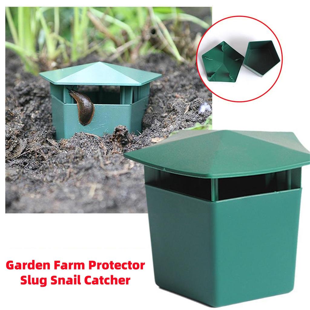 3Pcs Snail Cage Gardening Tool Green Insect Snail Controller Garden Greenhouse Reptile Trap Plant Flower Vegetable Pot Ornaments