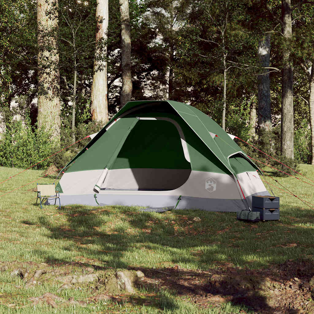 Dome Family Tent for 6 Persons Green Waterproof