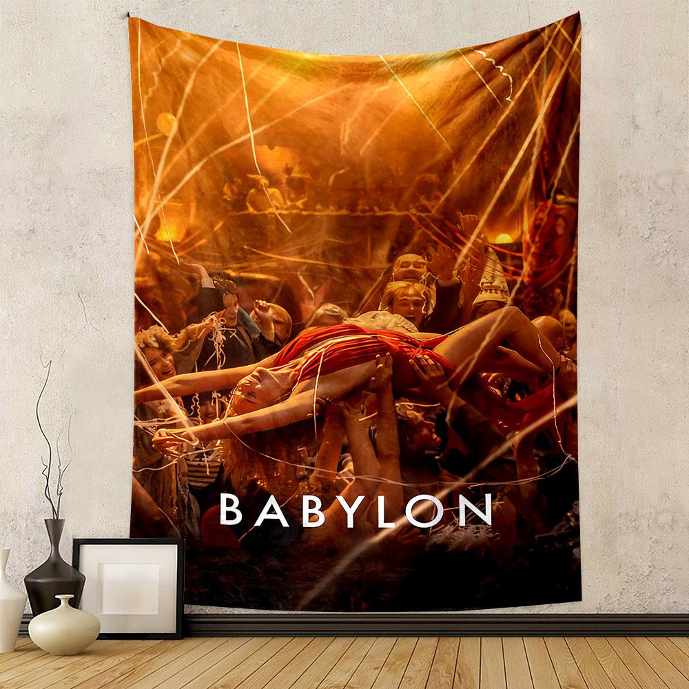 Babylon Tapestry Wall Hanging, Epic Movie Poster, Wall Decor for Bedroom Living Room Dorm