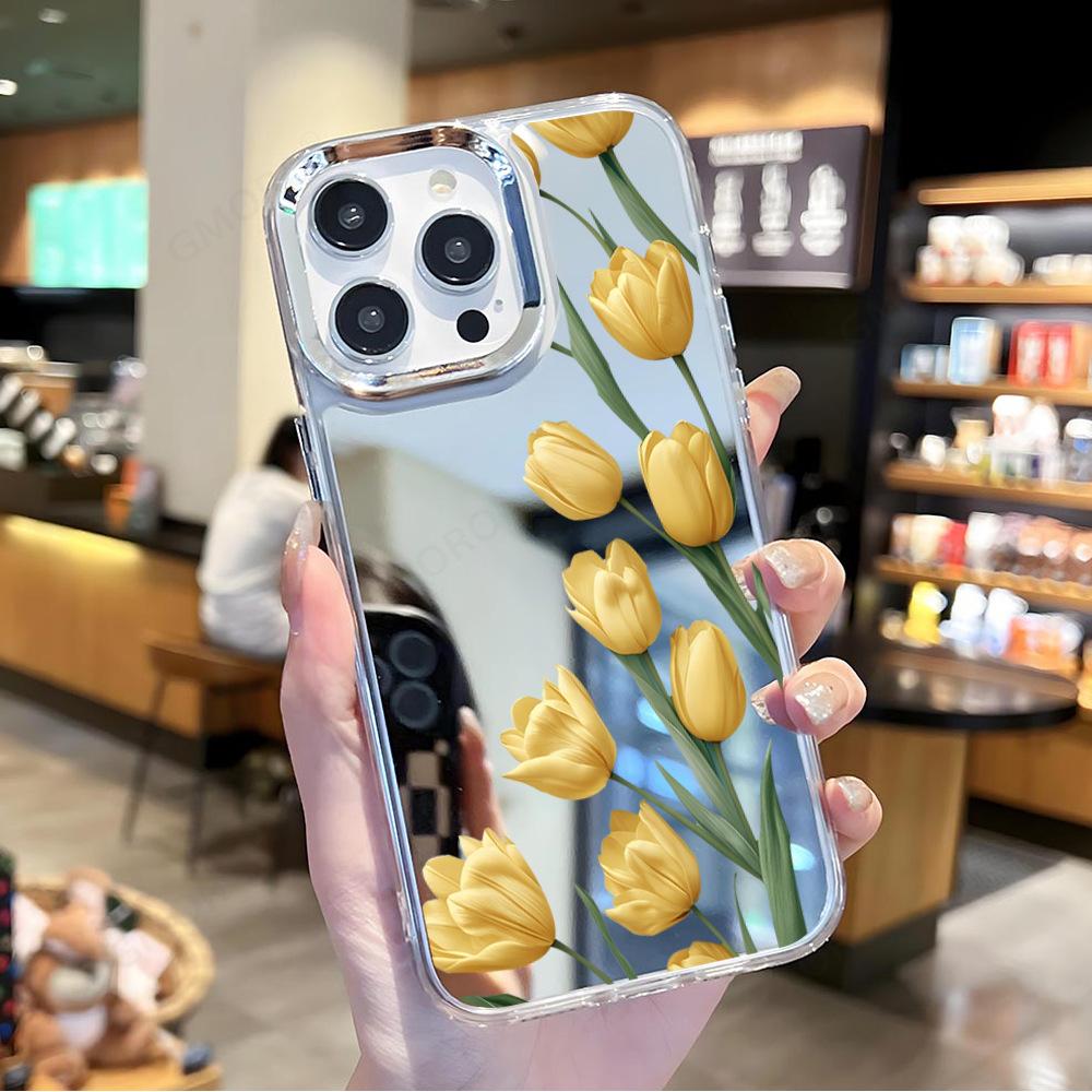 Popular Tulip Mirror Mobile Phone Case iPhone11Pro Makeup Mirror Case Apple 11promax