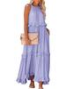 European and American 2025 Summer Ruffle Long Dress - Women's Flowing Holiday Beach Style
