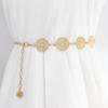 Dress waist chain - women's metal leaf hook chain - minimalist decorative skinny belt