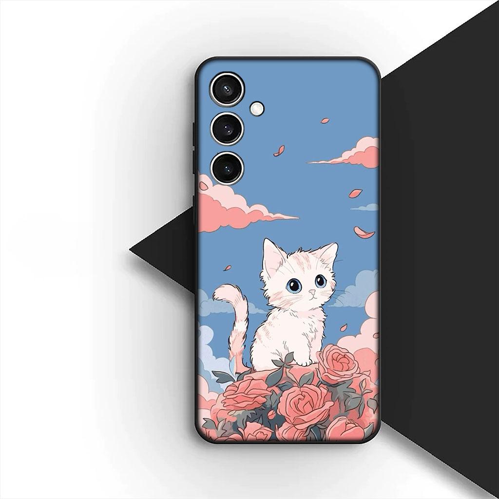 Phone Cover for Apple iPhone 17 Air 12 13 Pro Max Mini ProMax 7 + 8 Plus 7+ 8+ Soft Silicone Case Eyes Cat Meow Kitten Paw
