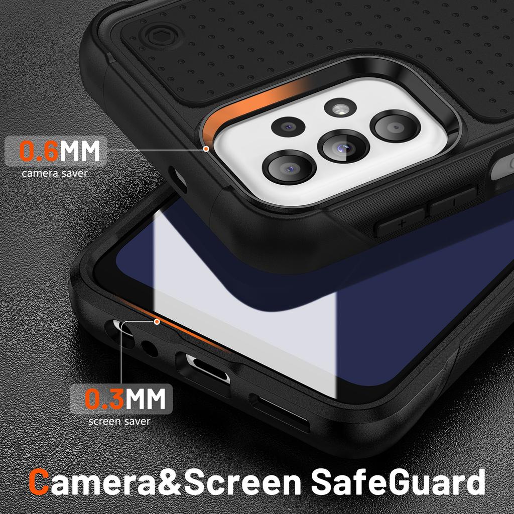Heavy Duty Armor Shockproof Phone Case For Samsung Galaxy A13 A23 A33 A53 A73 A32 A52 5G Soft TPU Frame Hard Plastic Back Cover