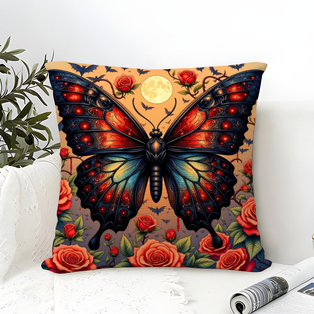 Natural Animal And Colorful Floral Decorations Pillow Case Linen Pillow Case Sofa Home Decor Cushion Cover Cushion Cove