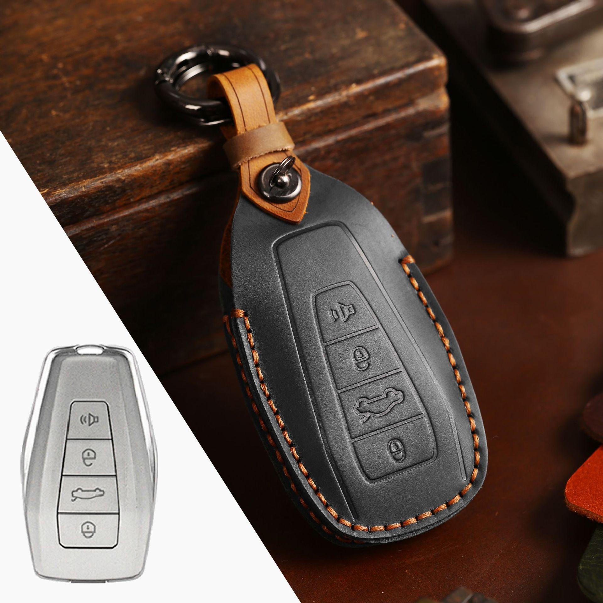 

Applicable to Geely key case Binrui Colorful Xingrui Emgrand GS Vision leather car key case purely handmade