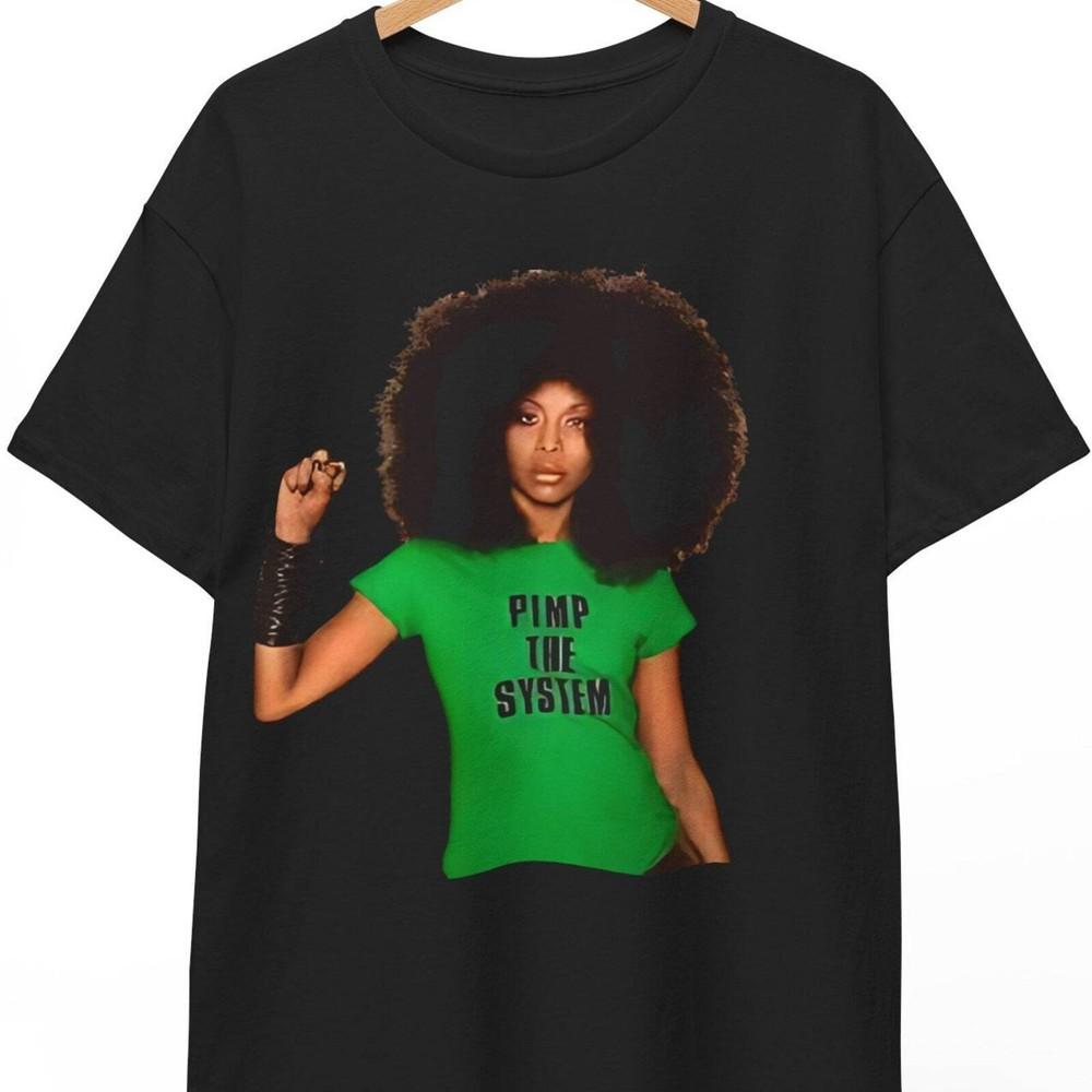Erykah Badu TShirt Pimp the System Graphic Afro Photo 90s Soul Rap RB Old S Unisex T-Shirt M