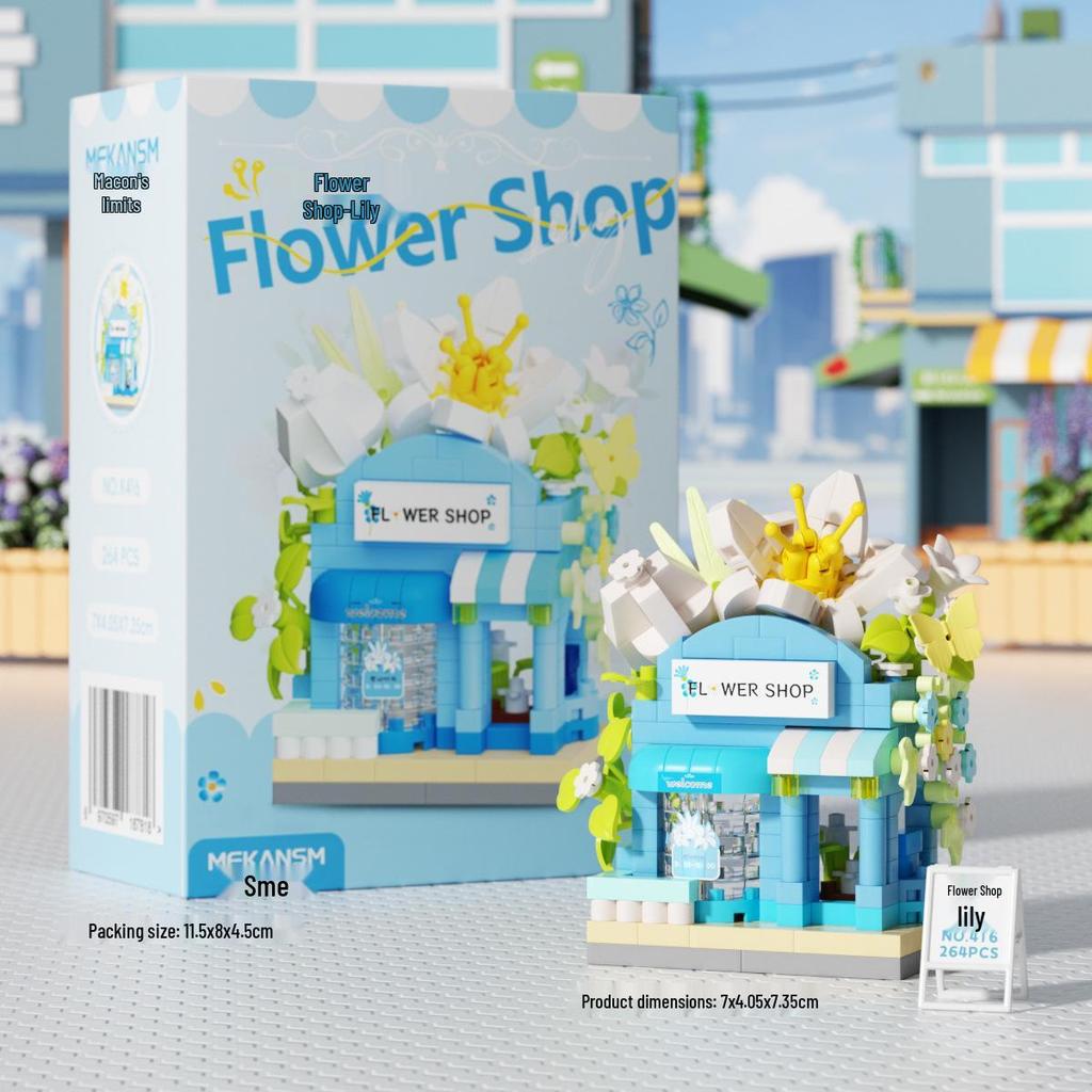 Verkaufsstand Bausteine - Lego kompatible Kinder Spielzeug Ornamente, Perfektes Geschenk für den 1. Juni