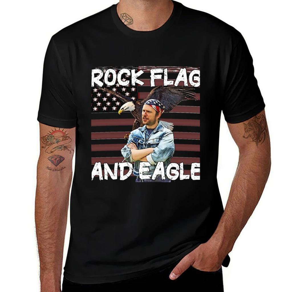 Rock Flag and Eagle TShirt Durable Work Wear TShirt