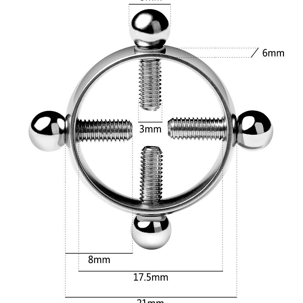 Stainless Steel Female Nipple Rings Piercing Adjustable Nipple Clamps Piercing Jewelry