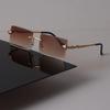 Fashion Square Sunglasses Women Men Vintage Brand Designer Mirror Sun Glasses Female Male Rimless