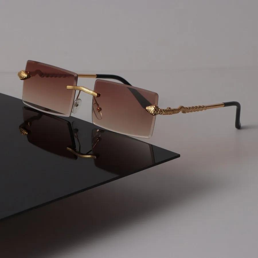 Fashion Square Sunglasses Women Men Vintage Brand Designer Mirror Sun Glasses Female Male Rimless