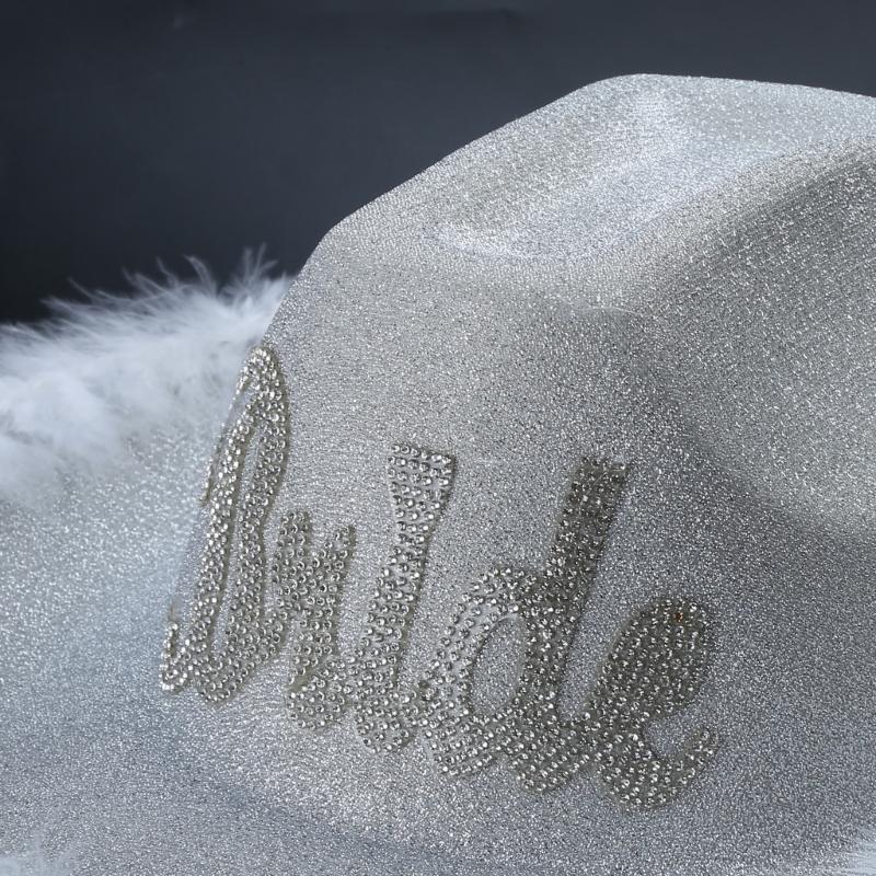 Bride Hat Bride Cowgirl Hat Bridal Party Bachelorette Party Hat Bride Cowboy Hat