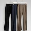 New Arrivals Open Run Women Bootcut Chain Stretch Black Pants
